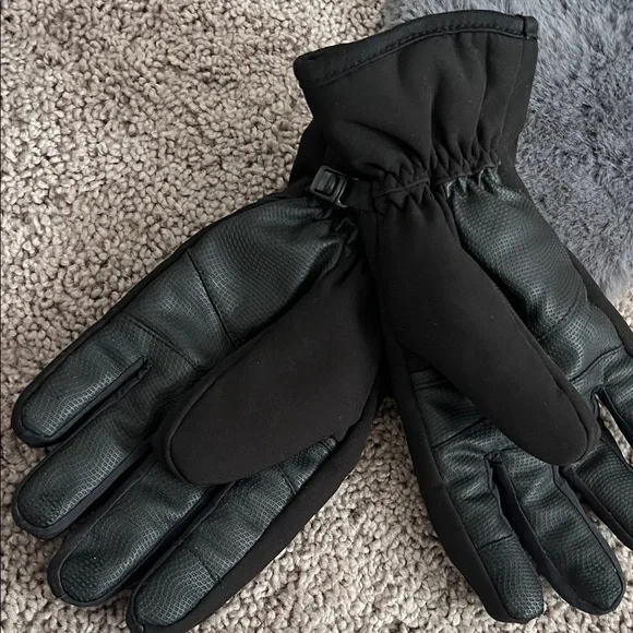 Rossignol Black Winter Gloves with Red Accents - Picture 2 of 4